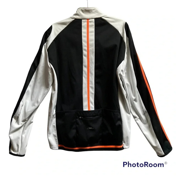 Crane fleece lined Vancouver cycling full zip jacket Sz L - Picture 2 of 16